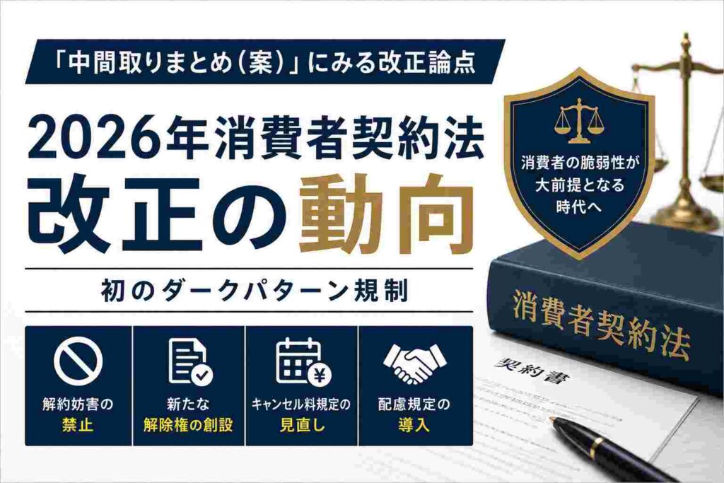 2026年消費者契約法改正の動向中間とりまとめアイキャッチ画像