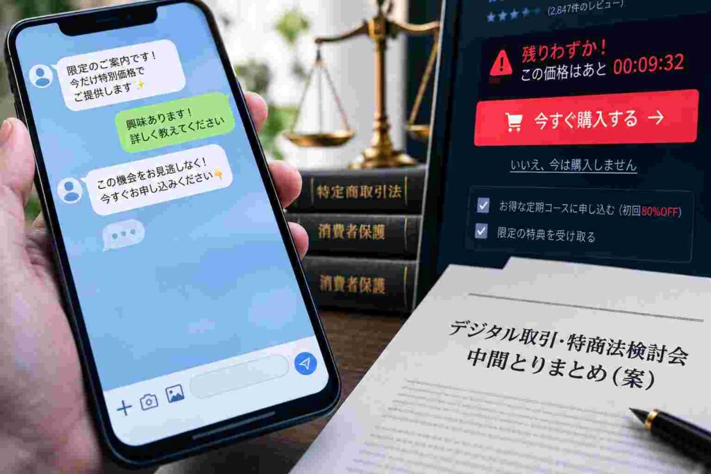 特商法中間とりまとめ案イメージ写真